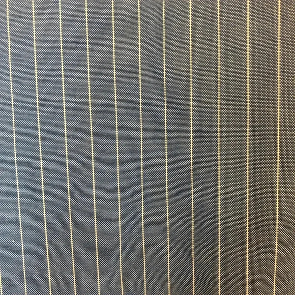 Lands End Mens 16.5-34 Blue White Stripe Shirt Pinpoint Oxford Tailored Fit L/S - Picture 3 of 6